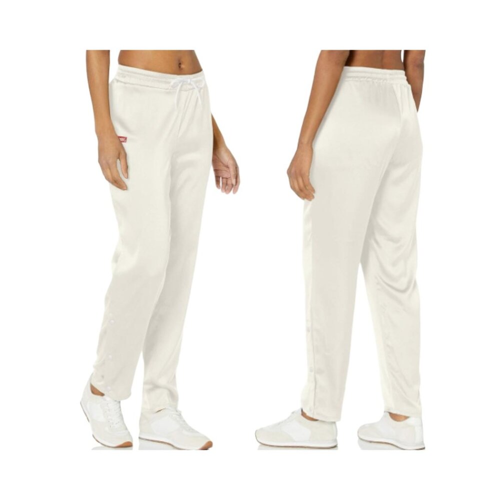 New! Urban Outfitters x Spalding Shine White Snap Button Track Pants Size Medium